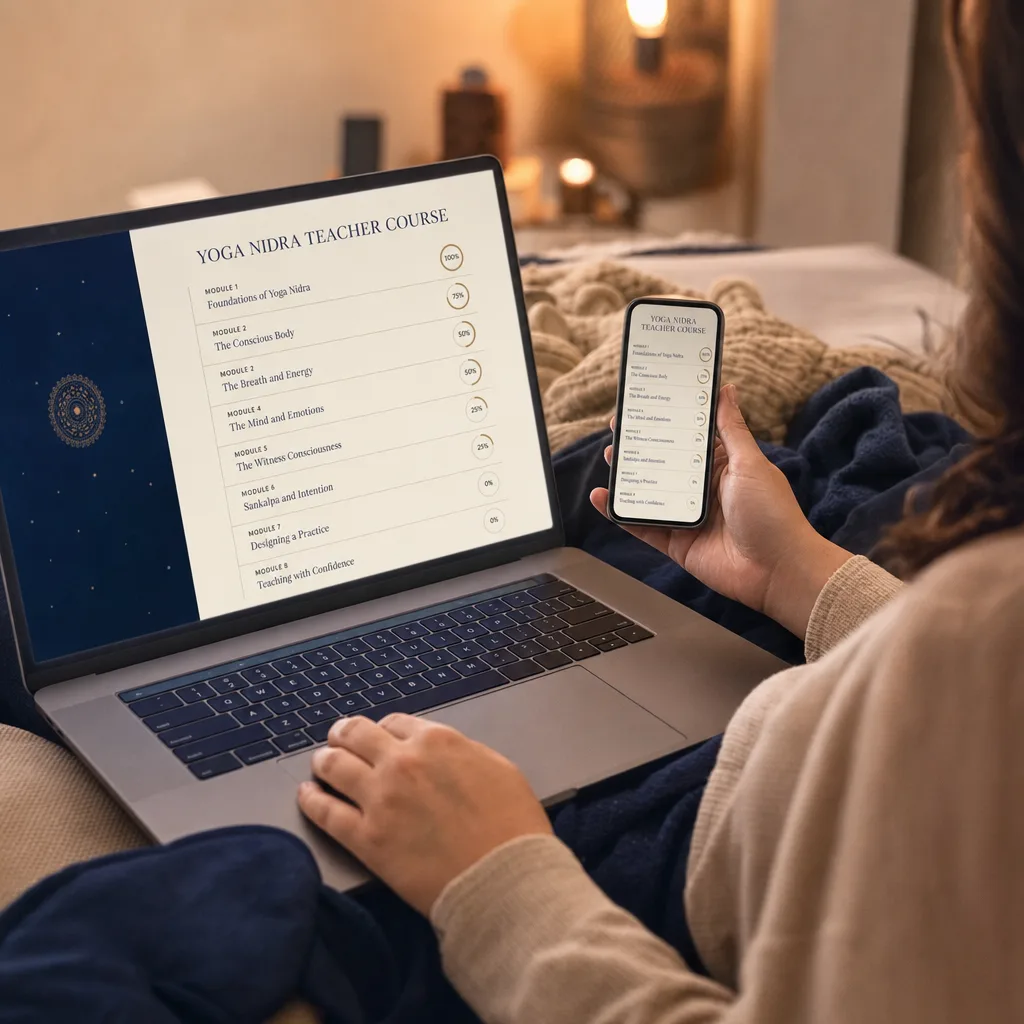 The complete course: 8 modules and 42 lessons in the Nidra platform